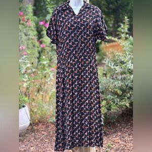 VTG / 70s / RAGTIME / Women beautiful Midi dress